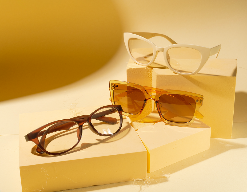 Imagen editorial ilustrativa de lentes y estilo