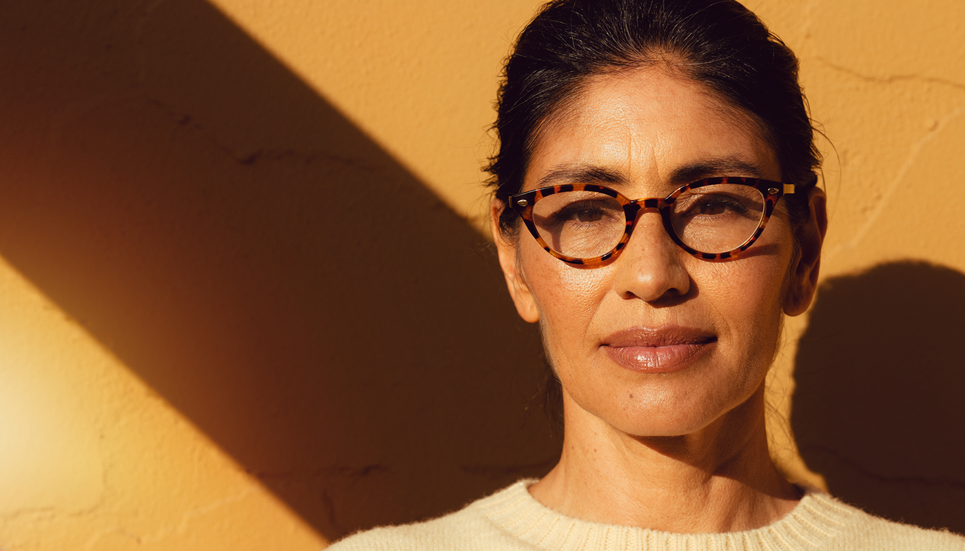 Imagen editorial ilustrativa de lentes y estilo